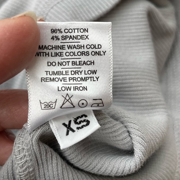 American Giant Grey Ribbed Tank Size XS Cotton Spandex - Picture 11 of 11